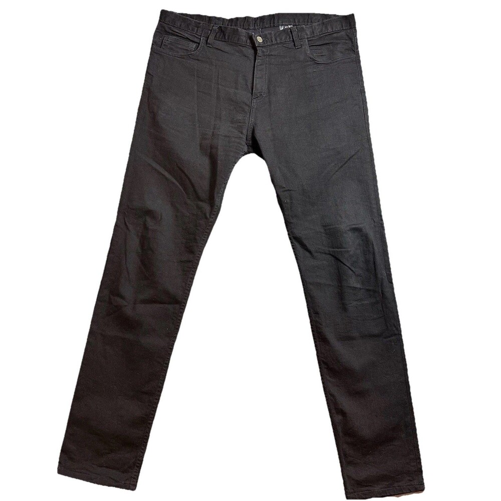 Dearborn Denim Mens 40 Black Jeans Slim Fit Tapered USA Made Mid Rise EUC